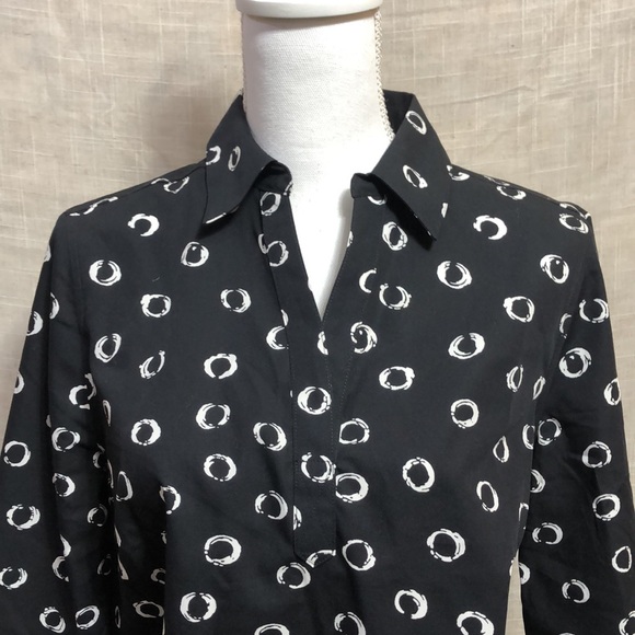 Chico’s Cotton Collard Top - Picture 2 of 8